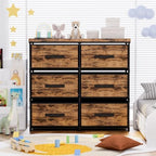 GcdPai Dresser 6 Fabric Larger Drawer(20cm Height) Stand Leather Desktop - Image 4