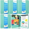 5 Pack Business Padfolio Portfolio Binder, Faux Leather Folio Folder, Resume Legal Document Organizer with Letter Size Writing Notepads (New Robin Egg Blue 5 Pack) by Jancosta