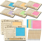 10 Sets Difference Maker Gift Appreciation Gifts Bulk Includes Wooden Sticky Note Holder Sticky Notes Ballpoint Pens Thank You Gifts for Employee Coworkers Teacher (Difference Maker) by woodounai