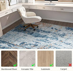 Office Chair Mat for Hardwood Floor, 72"x48" Easy Glide Computer Chair Mat Protector for Rolling Chair Under Desk Rug Nonslip Backing, Machine Wash - Image 4