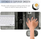 TGFEWYTJYJ Extended Gaming Mouse Pad,Memory Foam Ergonomic Keyboard Mouse Wrist Rest Support Set,Large Desk Mat with Stitched Edges,Non-Slip Base Mousepad Home Office,Black Cat - Image 4