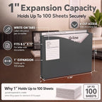 Sabary 25 Pack Poly File Jacket 1" Expansion Pocket Write-on, Grey - Image 3