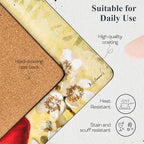 Pimpernel Poppy de Villeneuve Placemats - Gold, Set of 4 - Image 4