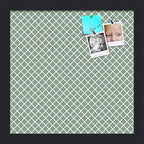 PinPix 12x12 inch Cork Bulletin Board. This Decorative Framed Pin Board Comes with Diamond Pattern in Nile Green Design and Satin Black. Ideal for Home, Office Decor or School (PinPix-380) by PinPixBulletinBoards