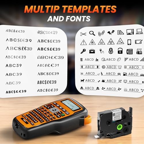 Vixic Heat Shrink Label Maker, Wire Label Makers Cable Labels 11.7mm, Industrial Labeling Machine for Electrician Technician Network, E1000 Labeler Machine with Tape, Electrical Wiring Flag Labelmaker - Image 4