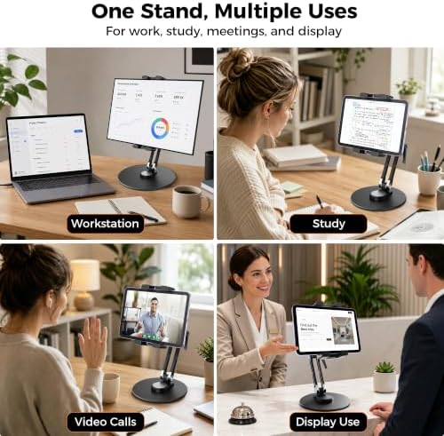 Portable Monitor Stand for Desk, Heavy Duty Adjustable Tablet Stand Holder - Image 3