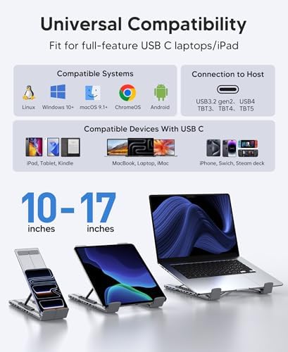 Mukiya Laptop Docking Station Stand,11 in 1 Laptop Dock Stand with 4K HDMI - Image 3