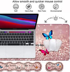 Ergonomic Keyboard Wrist Rest & Mouse Pad Wrist Rest Set, Large XXL Gaming Desk Mat 31.5"x 11.8", Non-Slip Base, Memory Foam, Easy Typing Pain Relief for Office & Home, Glitter Quote Live Laugh Love - Image 3
