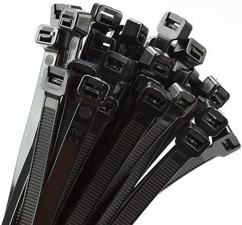 18 inch Black Zip Ties Heavy Duty 1000 PACK, 200 LBS Ultra Exclusive Strong Plastic Wire Ties, Large Cable Ties Extra Long Tie Wraps, Indoor and Outdoor UV Resistant by HighQualityTies