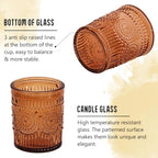 48 Pcs Amber Glass Votive Candle Holders, Tealight Candle Holders for Table Centerpieces, Vintage Candle Holder Bulk, Boho Wedding, Home, Bridal Shower, Birthday Party Table Decor (Amber) - Image 3