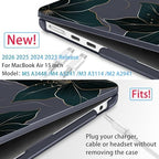 Mektron Designed for 2025/2024/2023 MacBook Air 15 INCH M4 A3241 /M3 A3114 /M2 A2941 Case, Printed Plastic Hard Shell Cover with 15.3" Liquid Retina Display Touch ID, Floral C218 - Image 2