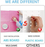 MULSAME Pegboard Combination Kit, Wall Mounted Storage Set with 4 Pegboards & 14 Accessories Hanging, Pink Peg Boards Organizer for Walls Display, Crafts Organization, Kitchen Organizer, 22" x 22" - Image 5
