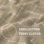 Homaxy Cotton Terry Kitchen Towels and Dishcloths Set of 16, Tan - Image 2