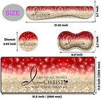 Large Gaming Mouse Pad, Keyboard Wrist Rest pad + Mouse Wrist pad + Coaster Set Extended Waterproof Non-Slip Table mat Suitable for Home Office Learning Games - Bible Verse Pink Philippians 4-13 - Image 6