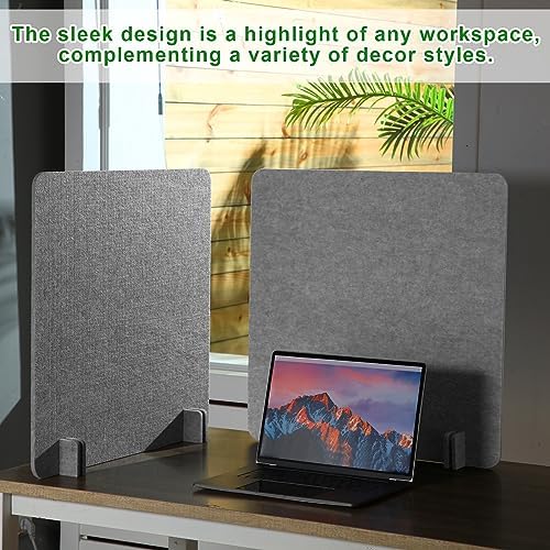 6 Pcs Acoustic Desk Divider Partition Privacy Panel 24 x 24",Light Gray - Image 5