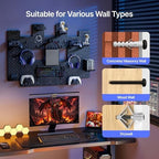 PEGZONE Controller and Headphone Holder Wall Mount, 14pcs, Black - Image 5