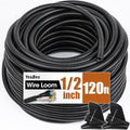 120 FT Wire Loom 1/2 Inch, Split Wire Loom Tubing Wire Conduit, Wire Protector Tubing – Black by YesBes