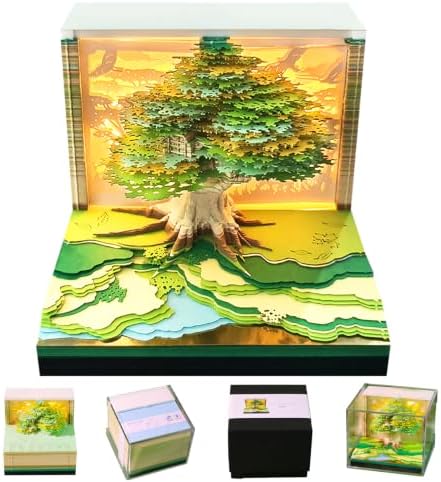 2027 3D Paper Carving Desk Calendar With LED Light by Divtada