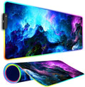 RGB Gaming Mouse Pad, Large Mousepad with Led Light, Keyboard Pad Gaming Accessories for Desk, Non-Slip Rubber Base Big Mouse Mat for Gamer, 31.5 X 11.8 Inch, Dazzling Galaxy by Armanza