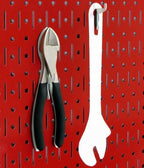 Wall Control 4 ft Metal Pegboard Standard Tool Storage Kit with Red Toolboard and White Accessories - Image 4