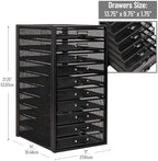 Mind Reader 10-Drawer Desk Organizer for Office Supplies, Crafts, Mail Sorting & More, Metal Mesh, Black - Image 3