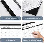 Desk Calendar 2026-2027 large 22 x17 (July 2026-December 2027) 2026-2027 Desk Calendar Large 22 x17,Classic Black Calendar 2027,Calendar 2027 with Plastic Cover - Image 6