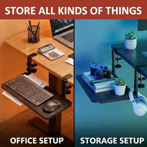 Clamp-On Desk Extender, 15 x 9.5 Inch Monitor Riser - Image 6