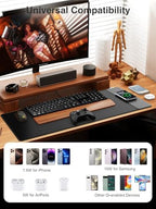 Wireless Charging Mouse Pad, 31.5"x15.8" Large Desk Mat, Smooth Glide - Image 3