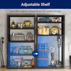 FLEXIMOUNTS 117" L Modular Garage Storage Cabinet with Workbench, Black - Image 5