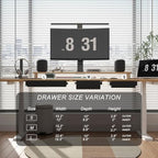 Under Desk Drawer(15.2''x10''x4'') with Sliding Pencil Tray, Desk Mounted Sliding Pull-out Drawer for Office Desk Drawer Attachment, Extra Storage Organizer for Sit Stand Workstation - Image 3