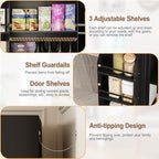 GAIOUS Metal Kitchen Pantry Cabinet, Food Storage Cabinets Black Cupboard - Image 4