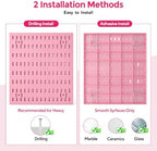Pink Peg Board, 24"x36" Pegboard Wall Organizer, Includes 6PCS Pink Peg Boards and Accessories, Plastic Peg Board Panels for Craft Room, Office, Kitchen, Gaming Room - Image 6
