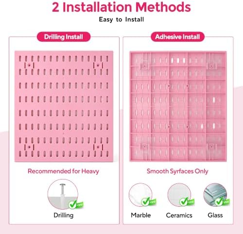 Pink Peg Board, 24"x36" Pegboard Wall Organizer, Includes 6PCS Pink Peg Boards and Accessories, Plastic Peg Board Panels for Craft Room, Office, Kitchen, Gaming Room - Image 6