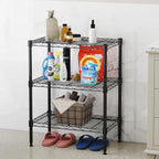 HealSmart 3-Tier Metal Wire Storage Shelves, Adjustable Standing Storage Rack Shelf, Heavy Duty Steel Shelving Unit Organizers for Kitchen Bathroom Pantry Garage, 23.2" W×13.4" D×30.3" H, Black - Image 6