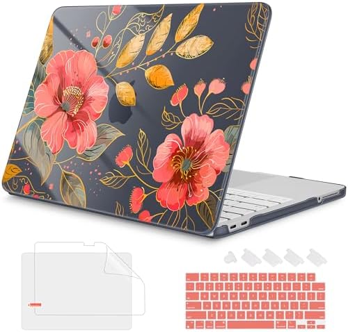 Mektron Case for 2026 MacBook Neo 13-inch A18 Pro chip A3404 Laptop Cover with 13-inch (Diagonal) Liquid Retina Display+ Keyboard Cover+ Screen Protector, Floral C339 by Mektron