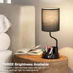 Fenmzee Bedside Lamps for Bedroom Set of 2 - Table Desk Lamp for Nightstand - Image 6