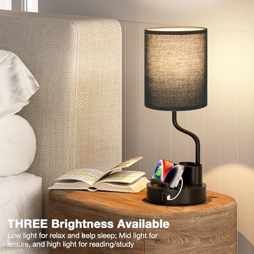 Fenmzee Bedside Lamps for Bedroom Set of 2 - Table Desk Lamp for Nightstand - Image 6