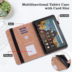 for Kindle Fire HD 10 Case 9th/7th/5th Generation 10.1 Inch (2019/2017/2015), PU Leather Wallet Cover with Pen Holder, Elastic Band & Card Slots for Kindle Fire HD 10 Case - Pink Butterfly - Image 4