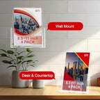 GTI Acrylic Brochure Holder 8.5 x 11 inch, 4 Packs Brochure Display Stand for 4’’ Trifold Pages, Clear Flyer Display Holder for Magazine, Pamphlet, Booklets, Menu,Journals - Image 5