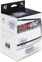 Read Right RR1305 Two Step Screen Kleen Wet and Dry Cleaning Wipes 5 x 5 40/Box by CleanItSupply