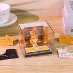 2027 3D Paper Carving Desk Calendar With LED Light (Orange Cat) - Image 4