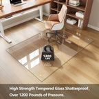 Koonmi Glass Chair Mat for Carpet, 48"x72" Thick Office Chair Mat - Image 2