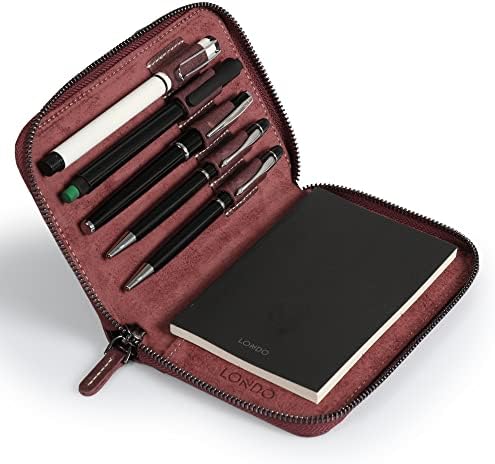 Londo Genuine Leather Padfolio – Portfolio Folder with Pencil Holder, Notepad & Zipper Closure for Business, Office & Travel - Image 3