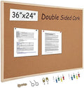 TooCust 24x36 Large Cork Board for Walls with Solid Wood Frame, Premium Double Sided Bulletin Board for Office & Home, Decorative Hanging Pin Notice Board, 1 Pack by TooCust