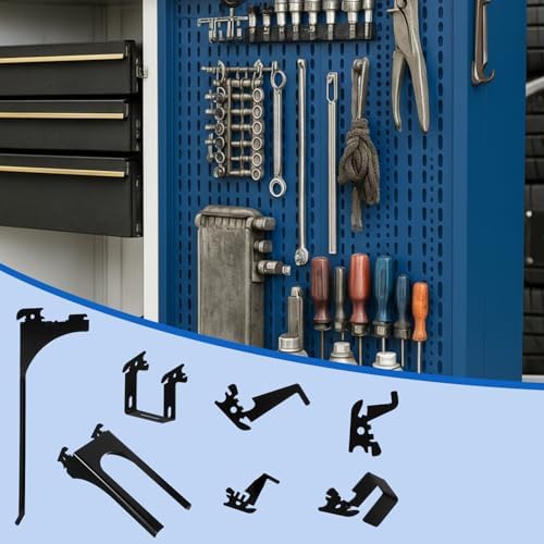 Zonon 52 Pcs Metal Wall Control Hooks Slotted Storage Panel Hooks Bulk - Image 6