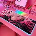 JMIYAV Pink RGB Gaming Mouse Pad 31.5x12 Inch PC XL Large Extended Glowing Led Light Up Desk Pad Non-Slip Rubber Base Computer Cute Mousepad Mat Desk Accessories Gaming Setup Sweet Girl by JMIYAV
