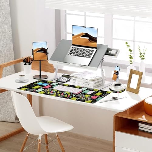 Keyboard Mouse Pad Set, Extended Gaming Mouse Pad+Ergonomics Keyboard Wrist Rest Support, Memory Foam, Easy Typing Pain Relief, 4Pcs XL Ultra Thick Desk Mat,Colorful Cats - Image 7