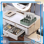 CHANCETSUI 11-Piece Stackable Drawer Organizer Set, Multi-size Desk Drawer Organizer Trays Vanity Storage Bins for Storing Makeup, Stationery, Utensils in Bathroom Dresser, Office and Kitchen - Image 6