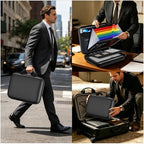 Tamfile Fireproof Document Box with Handle, Hard Case File Organizer, Black - Image 7