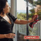 CAMPANELLI Loopy Microfiber Cleaning Cloths - Gray/Red, 3 Pack - Image 3